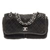 Image 1 : Chanel Flap Bag Single flap shoulder Black Leather