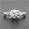 Image 2 : Antique Art Deco 14k Gold 0.97 ctw Old European Baguette Diamond Engagement Ring