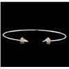 Image 1 : 14KT White Gold 0.34 ctw Diamond Bangle Bracelet