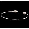 Image 2 : 14KT White Gold 0.34 ctw Diamond Bangle Bracelet
