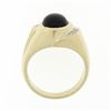 Image 7 : Men's Vintage 14K Gold Oval Cabochon Brown Star Sapphire & Diamond Cocktail Ring