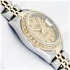 Image 3 : Rolex Ladies 2 Tone Quickset Champagne Index And Diamond Datejust Watch
