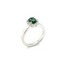 Image 4 : 14KT White Gold 1.08 ctw Emerald and Diamond Ring