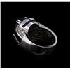Image 3 : 12.45 ctw Sapphire and Diamond Ring - 14KT White Gold