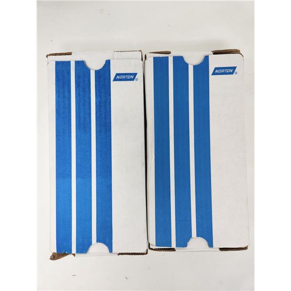 Norton 3-2/3" x 9", 80 Grain Sanding Paper (2 boxes, 100 sheets per box)