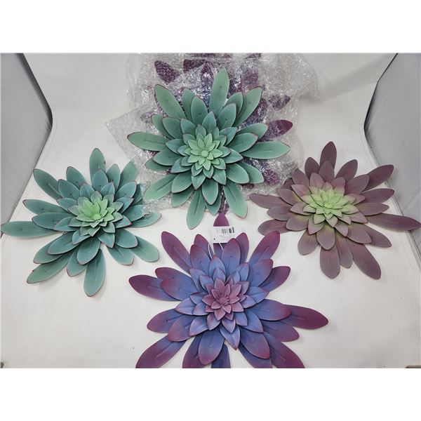 Metal Hanging Flowers 12" Diameter