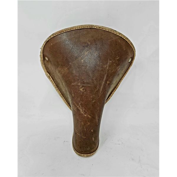 Vintage Brown Leather Bike Seat