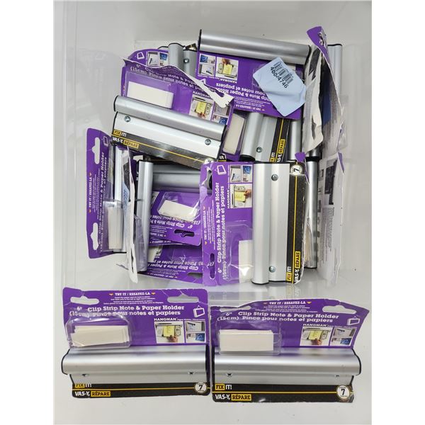 6" Clip Strip Note and Paper Holder Lot (Bin Not Included)