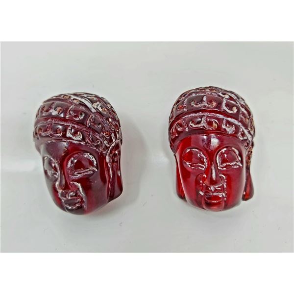 China Buddhist Amber Carving (aprox 2x1cm)