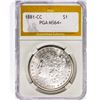 Image 1 : 1881-CC Morgan Silver Dollar PGA MS64+