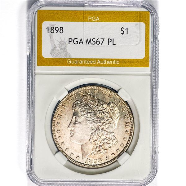 1898 Morgan Silver Dollar PGA MS67 PL