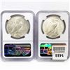 Image 2 : [2] 1922 Peace Dollars NGC AU58