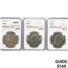 Image 1 : 1974 Set [3] Eisenhower Silver Dollar NGC MS65