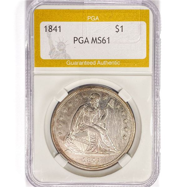 1841 Seated Liberty Dollar PGA MS61