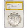 Image 1 : 1883-CC Morgan Silver Dollar PGA MS64