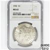 Image 1 : 1902 Morgan Silver Dollar NGC MS62