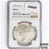 Image 1 : 1923-D Silver Peace Dollar NGC MS61