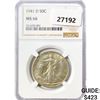 Image 1 : 1941-D Walking Liberty Half Dollar NGC MS66