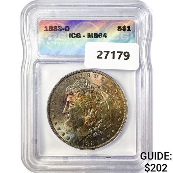 1883-O Morgan Silver Dollar ICG MS64
