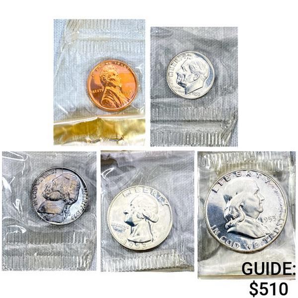 1953 US Proof Mint Set [5 Coins]