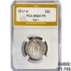 Image 1 : 1917-D Standing Liberty Quarter PGA M64 FH, Ty 1