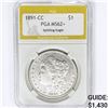 Image 1 : 1891-CC Morgan SILV $1 PGA MS62+ Spitting Eagle