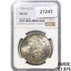 Image 1 : 1883-CC Morgan Silver Dollar NGC MS62