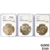 Image 1 : 1974 Set [3] Eisenhower Silver Dollars NGC MS65
