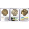 Image 2 : 1974 Set [3] Eisenhower Silver Dollars NGC MS65