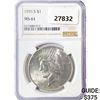 Image 1 : 1926-S Silver Peace Dollar NGC MS61