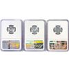 Image 2 : 1943 [D,S] Set of 3 Wheat Cent NGC MS67