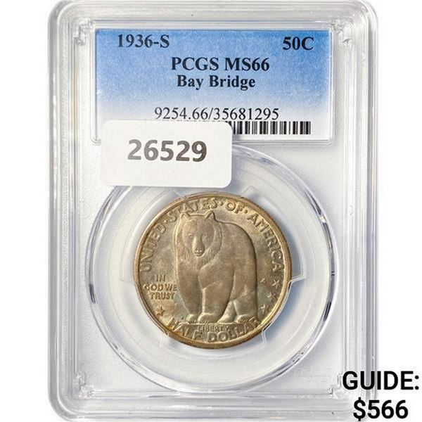 1936-S Bay Bridge Half Dollar PCGS MS66