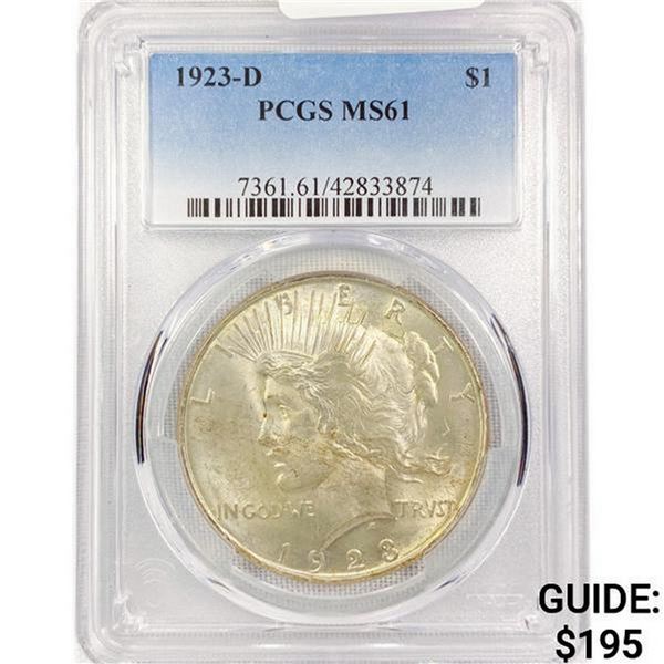 1923-D Morgan Silver Dollar PCGS MS61