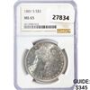 Image 1 : 1881-S Morgan Silver Dollar NGC MS65