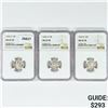 Image 1 : 1942-D Set [3] Mercury Silver Dime NGC MS65 FB