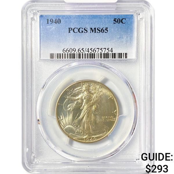 1940 Walking Liberty Half Dollar PCGS MS65