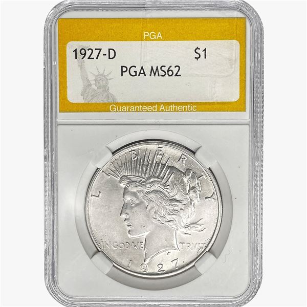 1927-D Silver Peace Dollar PGA MS62