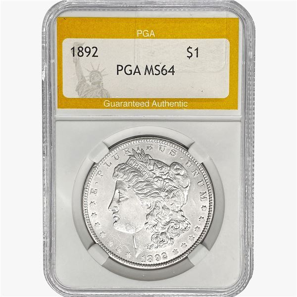 1892 Morgan Silver Dollar PGA MS64