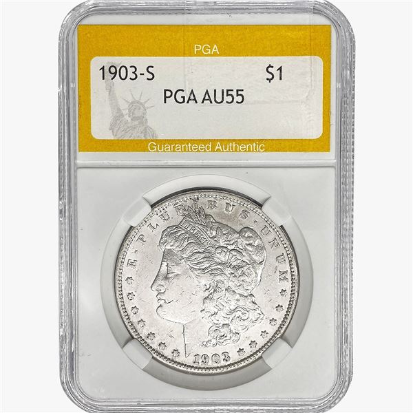 1903-S Morgan Silver Dollar PGA AU55