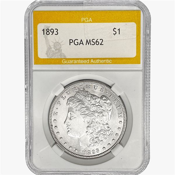 1893 Morgan Silver Dollar PGA MS62