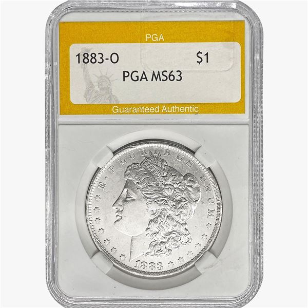 1883-O Morgan Silver Dollar PGA MS63