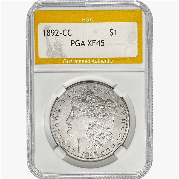 1892-CC Morgan Silver Dollar PGA XF45