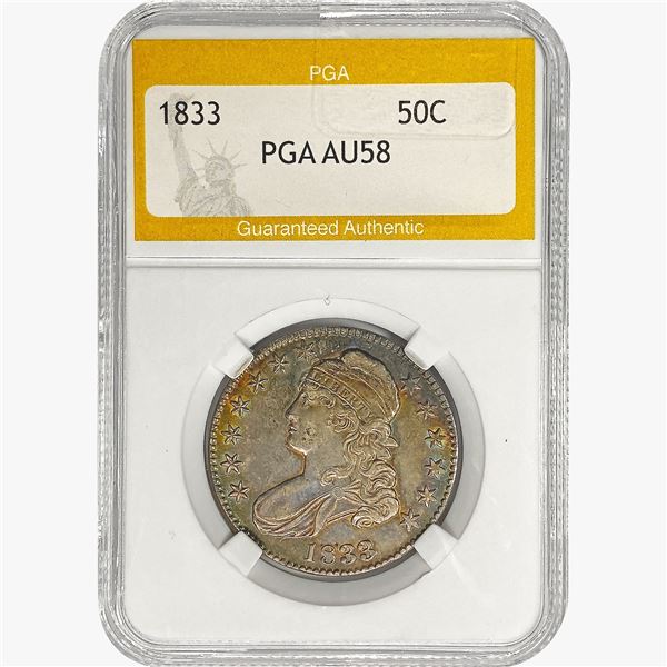 1833 Capped Bust Half Dollar PGA AU58