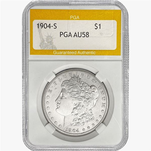 1904-S Morgan Silver Dollar PGA AU58