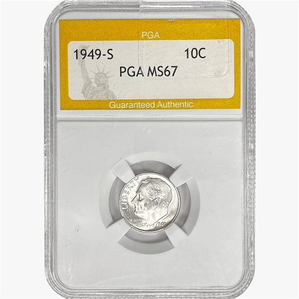 1949-S Roosevelt Dime PGA MS67