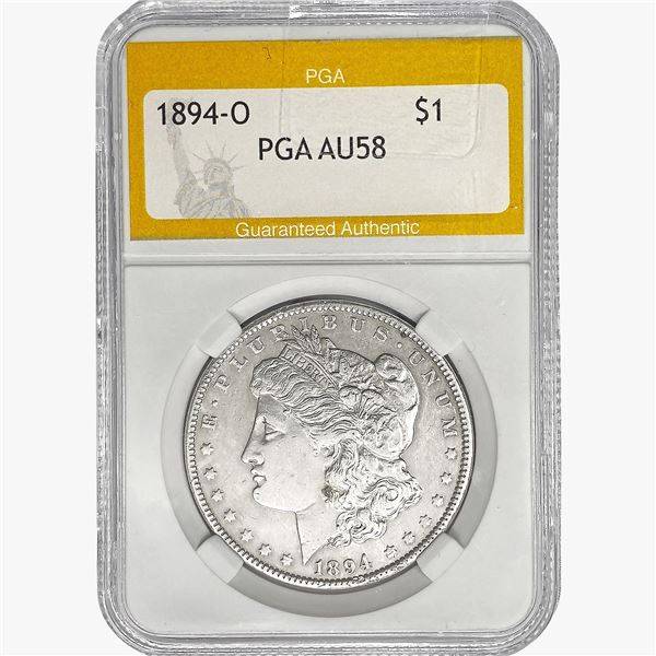 1894-O Morgan Silver Dollar PGA AU58