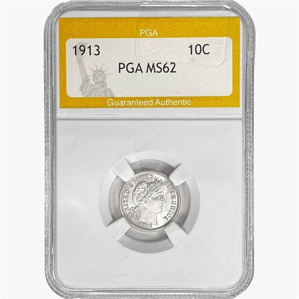 1913 Barber Dime PGA MS62
