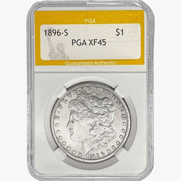 1896-S Morgan Silver Dollar PGA XF45