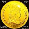 Image 1 : 1799 Small Stars $10 Gold Eagle CHOICE BU+