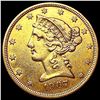 Image 1 : 1907 $5 Gold Half Eagle NEARLY UNCIRCULATED